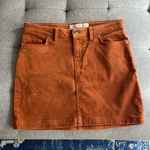 NWOT Rust Corduroy Patagonia Mini Skirt. Size 2.